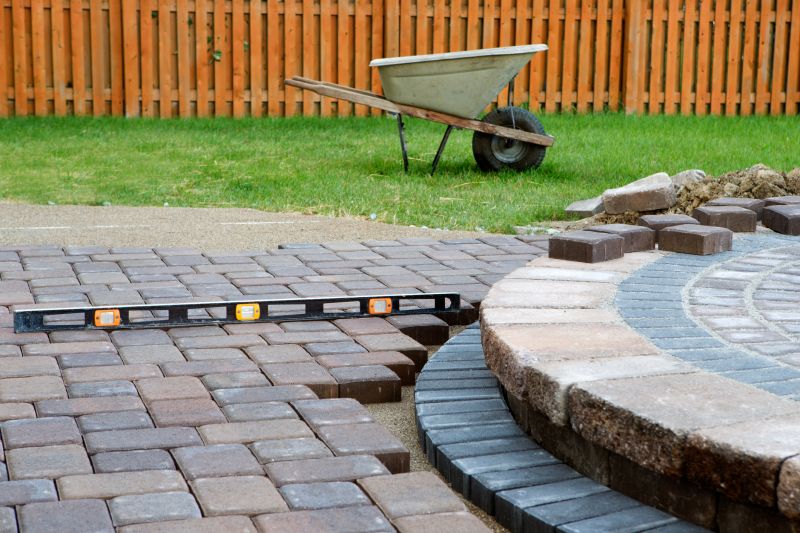 Paver patio with detailed edging
